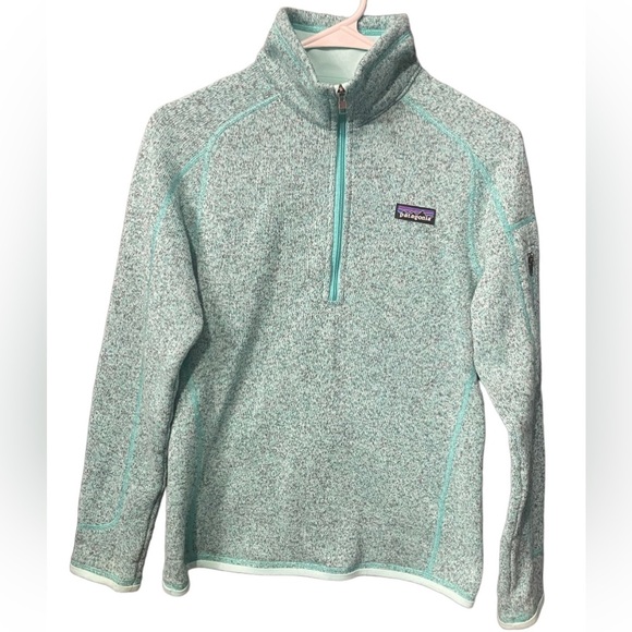 Patagonia Sweaters - Patagonia Jackets & Coats,Patagonia Pull Over 3/4 Zip,Color:Green Mint,Size:S